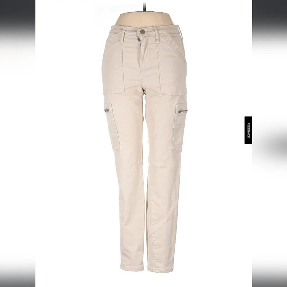 Banana Republic Denim - Banana Republic High Rise Cargo Utility Skinny Jean Taupe Cream 29 Petite